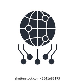 networking icon. vector.Editable stroke.linear style sign for use web design,logo.Symbol illustration.