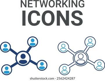 Networking icons. Containing speak, phone, mail, contact, chat, website, satellite, radio, antenna, message and more. Solid icons collection, vector illustration.