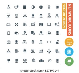 Networking Icons Design,clean Vector