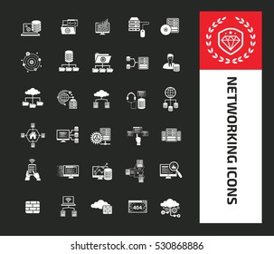 Networking icons design,clean vector