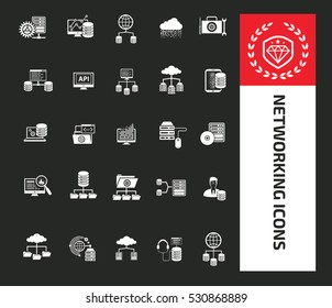 Networking icons design,clean vector