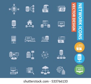 
Networking icons design,clean vector