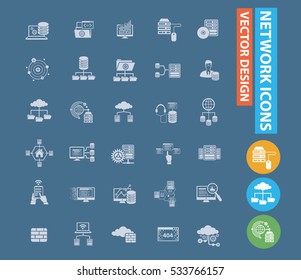 
Networking icons design,clean vector