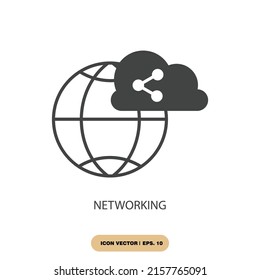 networking icons  symbol vector elements for infographic web