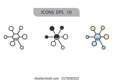 networking icons  symbol vector elements for infographic web