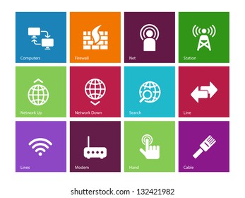 Networking icons. Vector illustration.