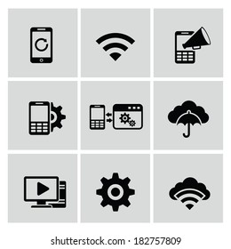 Networking icons,vector