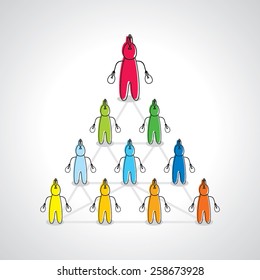 networking idea with peoples bulb 