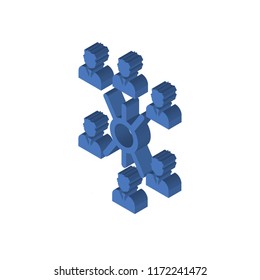 Networking isometric left top view 3D icon