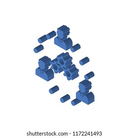 Networking isometric left top view 3D icon