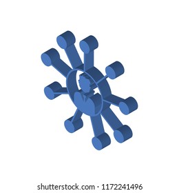 Networking isometric left top view 3D icon