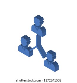 Networking isometric left top view 3D icon
