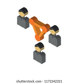 Networking isometric left top view 3D icon