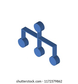 Networking isometric left top view 3D icon