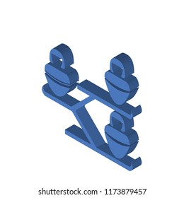 Networking isometric left top view 3D icon