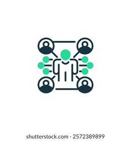 Networking line icon. Universal creative premium symbol. Vector sign icon logo template. Vector illustration