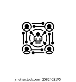 Networking line icon. Universal creative premium symbol. Vector sign icon logo template. Vector illustration