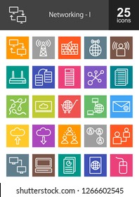 Networking Line Icons