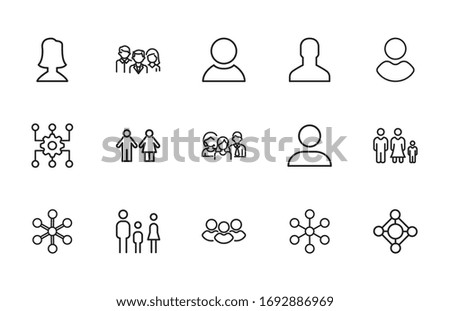 networking line icons set. Stroke vector elements for trendy design. Simple pictograms for mobile concept and web apps. Vector line icons isolated on a white background. 
