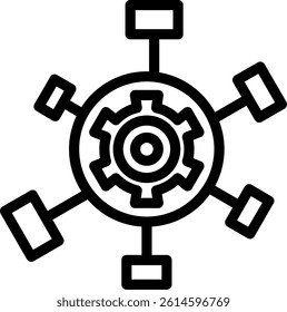 Networking Line Vector Icon Design