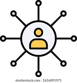 Networking Line Vector Icon Design