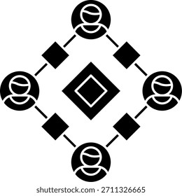 Diseño de iconos de Vector de línea de red