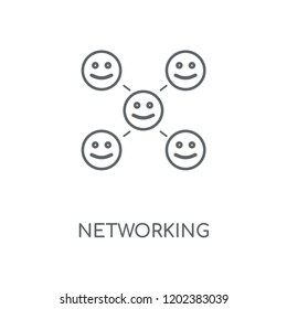 Networking linear icon. Networking concept stroke symbol design. Thin graphic elements vector illustration, outline pattern on a white background, eps 10.