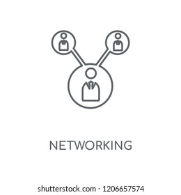 Networking linear icon. Networking concept stroke symbol design. Thin graphic elements vector illustration, outline pattern on a white background, eps 10.