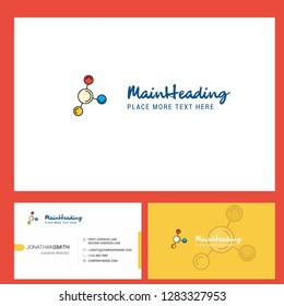 Networking Logo design with Tagline & Front and Back Busienss Card Template. Vector Creative Design