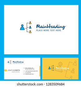 Networking Logo design with Tagline & Front and Back Busienss Card Template. Vector Creative Design