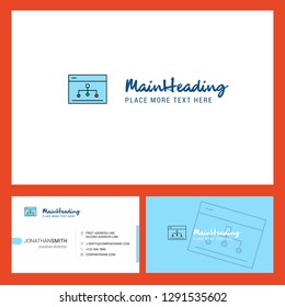 Networking  Logo design with Tagline & Front and Back Busienss Card Template. Vector Creative Design