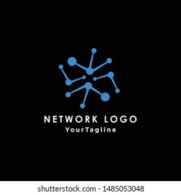 networking logo icon design vector 