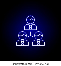 Networking men line neon icon. Elements of Business illustration line icon. Signs and symbols can be used for web, logo, mobile app, UI, UX