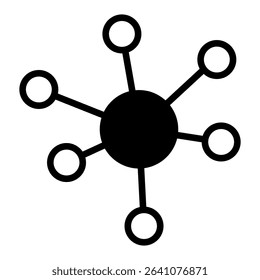 Networking mixed glyph icon. Simple vector icon design in glyph style. Editable vector format