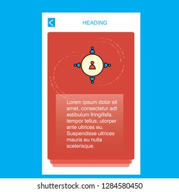 Networking mobile vertical banner design design. Vector