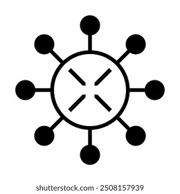 Networking Nexus icon line vector illustration