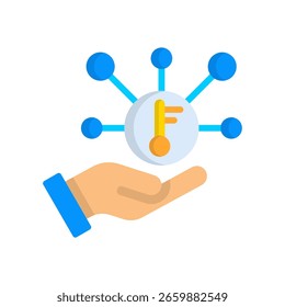 Icono de oportunidades de red Ilustración vectorial plana