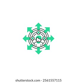 Networking Opportunities Line Icon. linear style sign for mobile concept and web design. Outline vector icon.