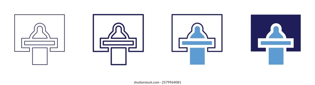 Networking opportunity icon in 4 different styles. Thin Line, Line, Bold Line, Duotone. Duotone style. Editable stroke.