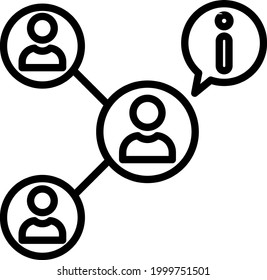 Networking Outline Vector Icon Design
