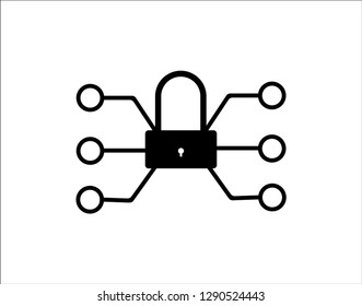 Networking protection icon. 