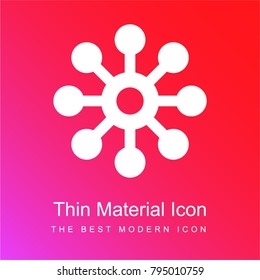 Networking red and pink gradient material white icon minimal design