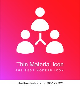 Networking red and pink gradient material white icon minimal design