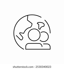 networking search icon sign vector