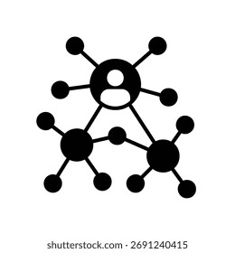 Networking or social network icon