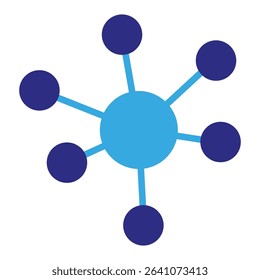 Networking solid dual color icon. Simple vector icon design in solid color style. Editable vector format