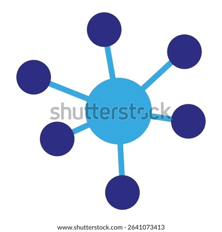 Networking solid dual color icon. Simple vector icon design in solid color style. Editable vector format