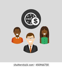 networking and teamwork cooperation icon, vector illustration