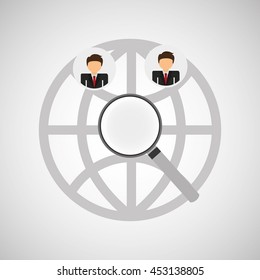 networking and teamwork cooperation icon, vector illustration
