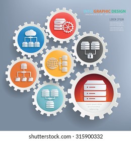 Networking and technology design infographic design,clean vector